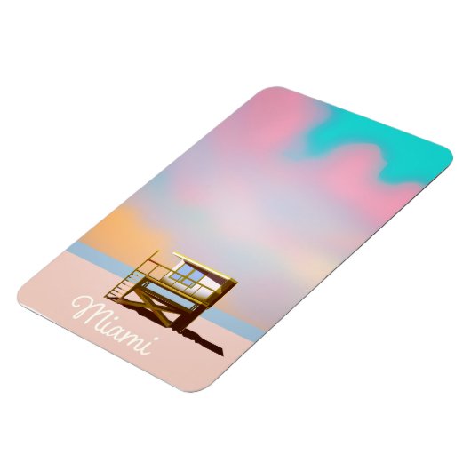 マイアミ・ライフガード・トラベルポスター マグネット (左側)