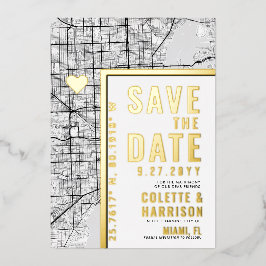 マイアミ ラブ ロケーター | 結婚式の出欠確認 箔招待状