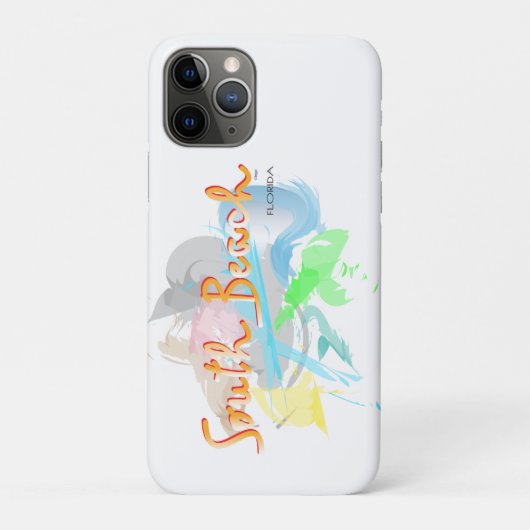マイアミ、南ビーチ、フロリダ州抽象芸術iPhoneケース Case-Mate iPhoneケース (裏)