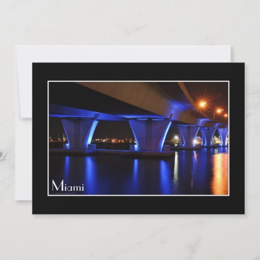 マイアミ-招待状の夜ライト 招待状 (正面)