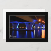 マイアミ-招待状の夜ライト 招待状 (正面/裏面)
