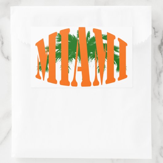 マイアミ 長方形シール (バッグ)