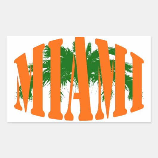 マイアミ 長方形シール (正面)
