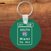 マイアミ、FLロードサイン キーホルダー (正面)