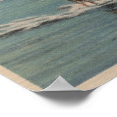 マイアミ， FL – ウォータースキーシーン、木製ボート ポスター (角)