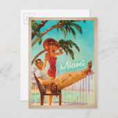 マイアミ、FL – カップル ポストカード (正面/裏面)