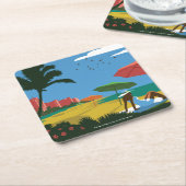 マイアミ、FL スクエアペーパーコースター (アングル)