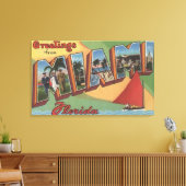 マイアミ， FloridaLarge Letter Scenesマイアミ， FL キャンバスプリント (インサイチュ (リビング))