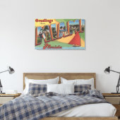 マイアミ， FloridaLarge Letter Scenesマイアミ， FL キャンバスプリント (インサイチュ (寝室))