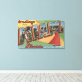 マイアミ， FloridaLarge Letter Scenesマイアミ， FL キャンバスプリント (インサイチュ (ウッドフロア))