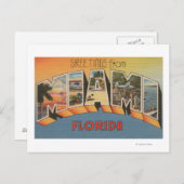 マイアミ, FloridaLarge Letter Scenesマイアミ, FL ポストカード (正面/裏面)