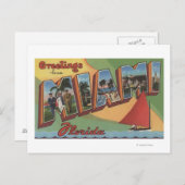 マイアミ， FloridaLarge Letter Scenesマイアミ， FL 2 ポストカード (正面/裏面)