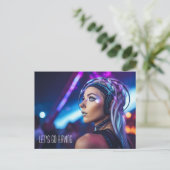 マイアミEDMレイヴの女の子 ポストカード (スタンド正面)