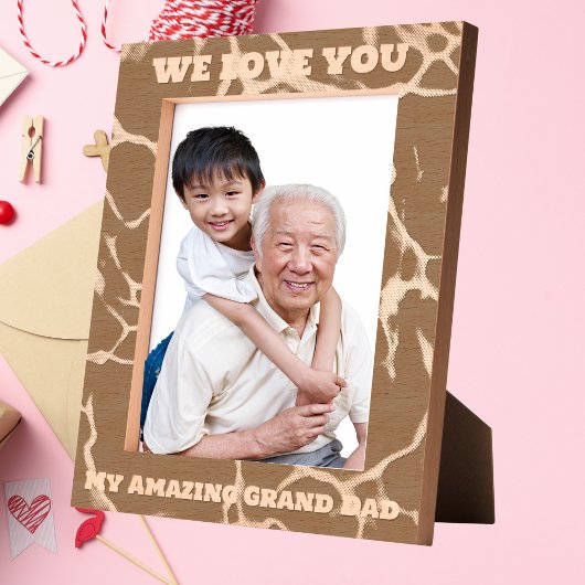 マイアメージンググランドパパメッセージファーザーズデイギフト レーザー彫刻フレーム