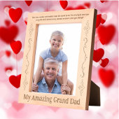 マイアメージンググランドパパメッセージファーザーズデイギフト レーザー彫刻フレーム