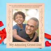 マイアメージンググランドパパメッセージファーザーズデイギフト レーザー彫刻フレーム