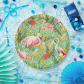 マイアロハジャングルバードフラミンゴガーデン ペーパープレート (パーティー)