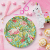 マイアロハジャングルバードフラミンゴガーデン ペーパープレート (パーティー)