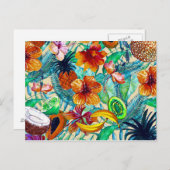 マイアロハトロピカルフルーツとジャングルフラワーガーデン ポストカード (正面/裏面)