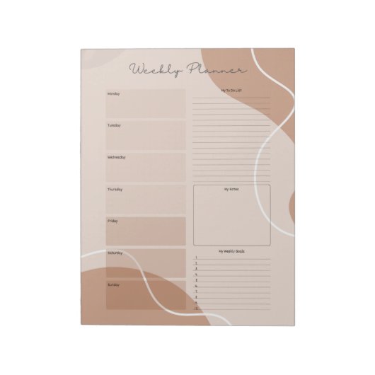 マイアンデイトウィークリープランナー ノートパッド (回転)