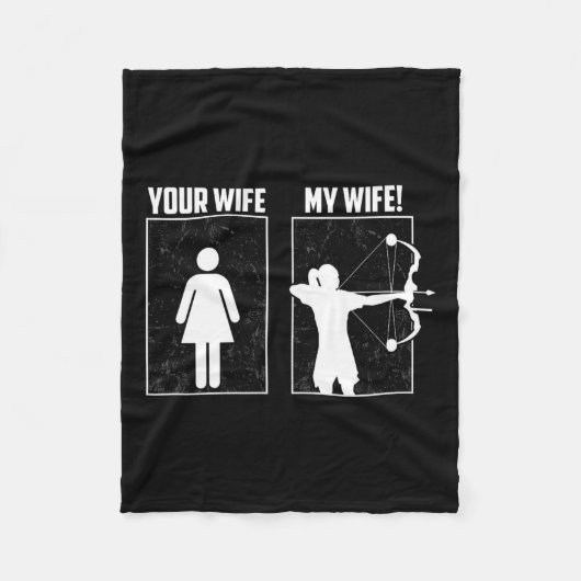 マイアーチェリー妻 – 弓狩りガールアーチャーカップルF フリースブランケット (正面)