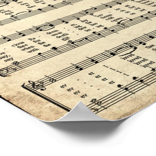 マイイエズス私はヴィンテージの賛美歌を愛する ポスター (角)