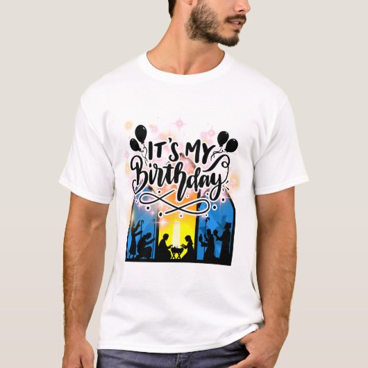 マイイエズス誕生日出生 Tシャツ (正面)