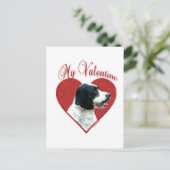 マイイングリッシュスリンガースパニエル犬バレンタイン シーズンポストカード (スタンド正面)