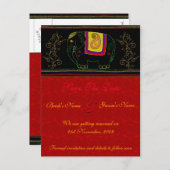 マイインディアンゾウ – インディアン赤 案内ポストカード (正面/裏面)