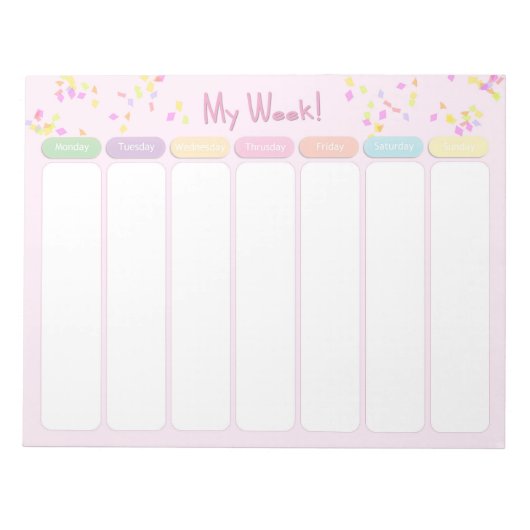 マイウィークメモ帳 ノートパッド (正面)