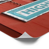 マイウェイまたはハイウェイサイン頑固 ポスター (角)