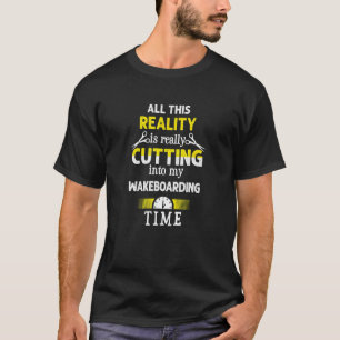 マイウェイクボーディングタイムウェイクボーダーハムへの切り込み Tシャツ