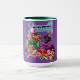 マイウェLoveニー紫/グリーンコーヒーマグ マグカップ