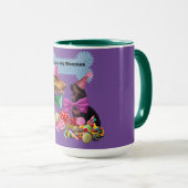 マイウェLoveニー紫/グリーンコーヒーマグ マグカップ (正面右)