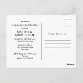 マイエエクセシションパーティー招待状白黒 ポストカード (裏面)