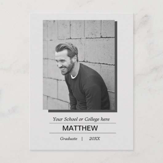 マイエエクセシションパーティー招待状白黒 ポストカード (正面)