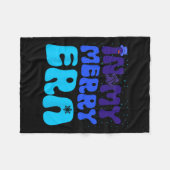 マイエラメリーークリスマスGroovyファミリーマッチングメリー フリースブランケット (正面(横))