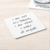 マイエラーではない紙コースター スクエアペーパーコースター (アングル)