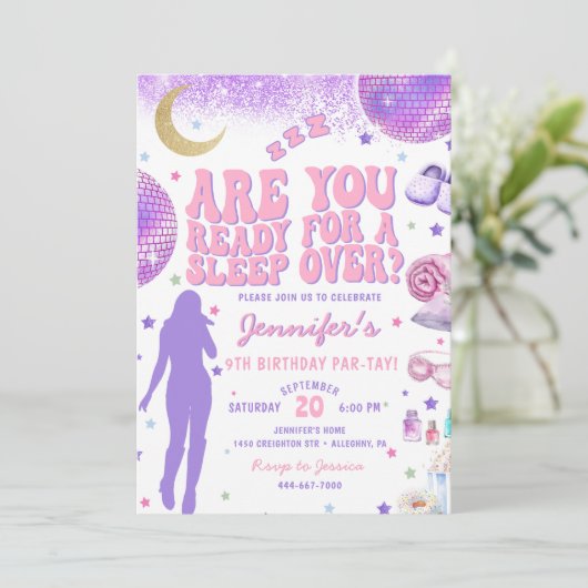 マイエラーパープルスリープバー誕生日で 招待状 (スタンド正面)