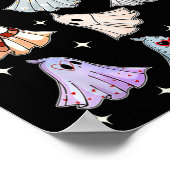 マイエラ不気味グルービー幽霊ハロウィンおもしろい ポスター (角)