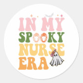 マイエラ不気味ナースハロウィーングルービー幽霊 ラウンドシール (正面)
