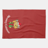マイオウィカタマスクリスマスキャットキッチンタオル キッチンタオル (横)