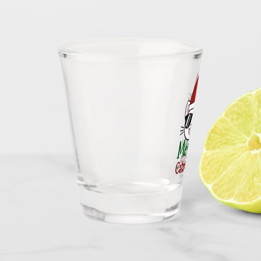 マイオウィカタマスクリスマスサンタキャットとサングラス ショットグラス (左)