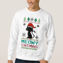 マイオウィカタマスクリスマスサンタキャット醜いセーター
