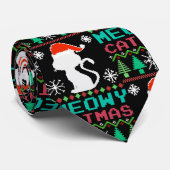 マイオウィカタマスクリスマスサンタキャット醜いセーター ネクタイ (ロール)