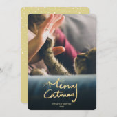 マイオウィカタマス |猫おもしろいクリスマスフォトカード シーズンカード (正面/裏面)