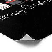 マイオウィキャッツマキャットクリスマスキュート猫好きサンタH ポスター (角)