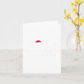 マイオウィキャットキャットクリスマスキュートな子猫サンタ カード (黄色い花)