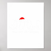 マイオウィキャットキャットクリスマスキュートな子猫サンタ ポスター (正面)