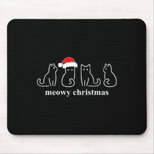 マイオウィキャットキャットクリスマスキュートな子猫サンタ マウスパッド